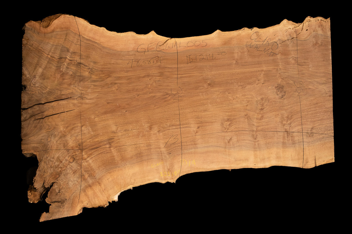 Grafted English-Claro Walnut Live Edge #005