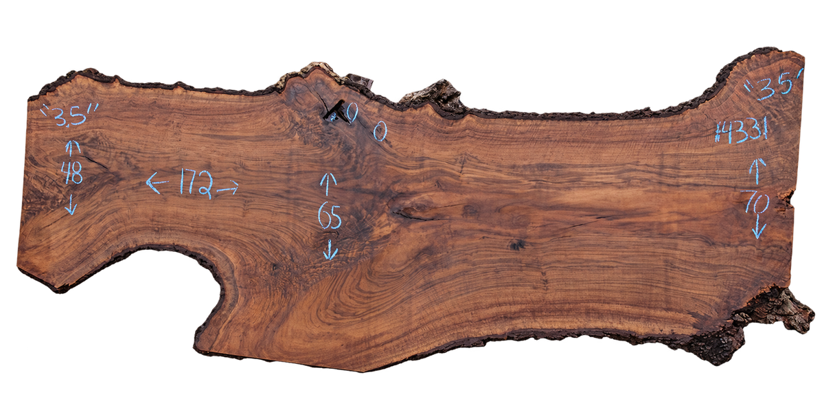 Claro Walnut 14/4 Live Edge #14331