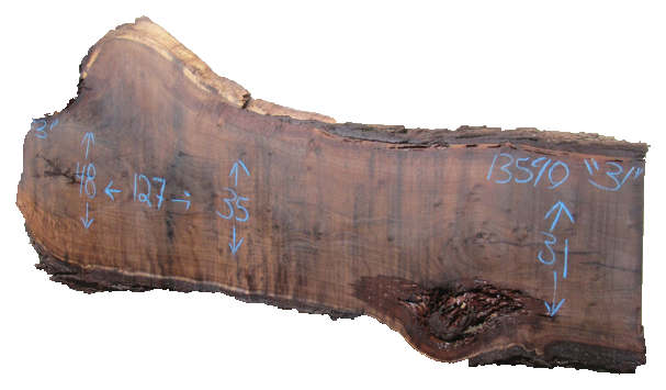 Claro Walnut Live Edge #13590