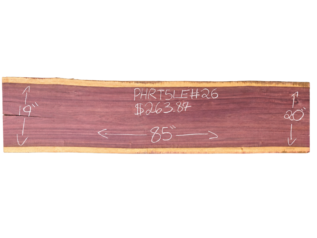 Purpleheart 5/4 Live Edge #026