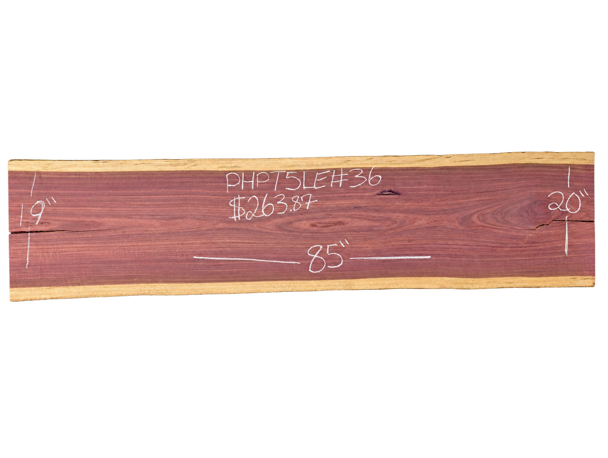 Purpleheart 5/4 Live Edge #036