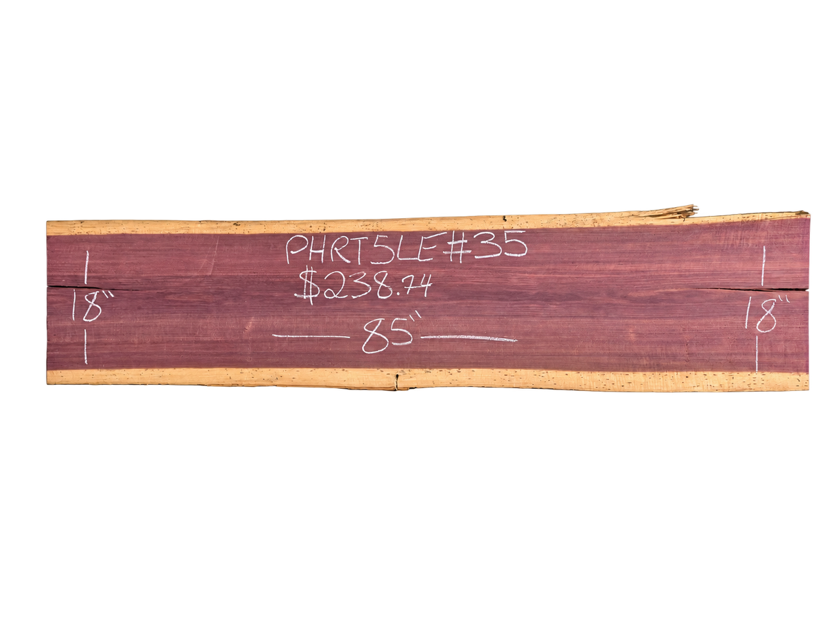 Purpleheart 5/4 Live Edge #035