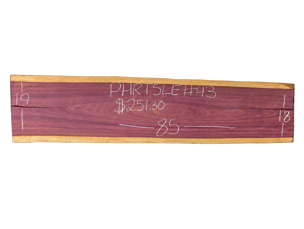 Purpleheart 5/4 Live Edge #043
