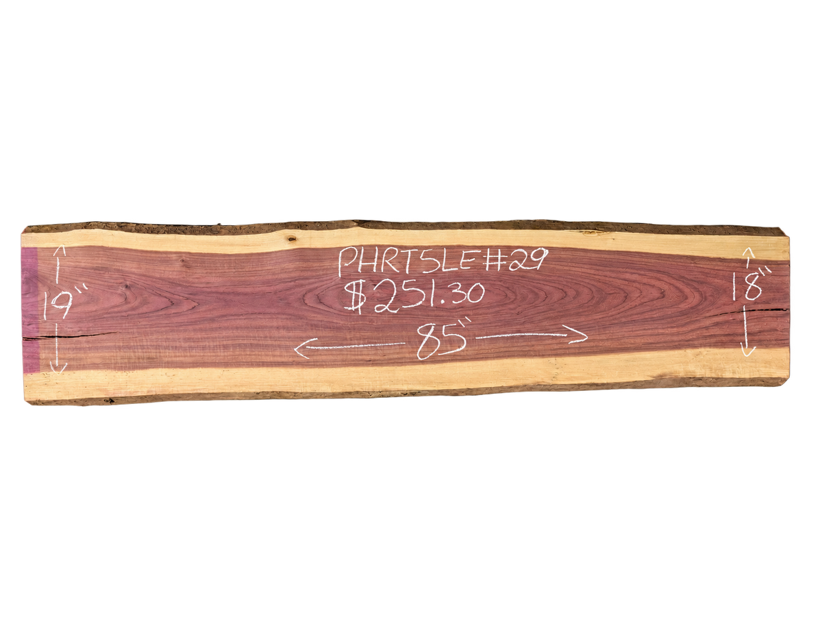 Purpleheart 5/4 Live Edge #029