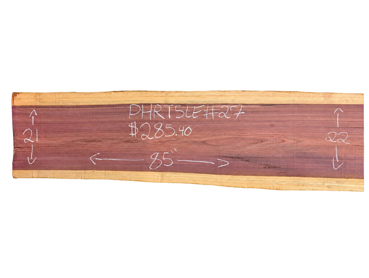 Purpleheart 5/4 Live Edge #027