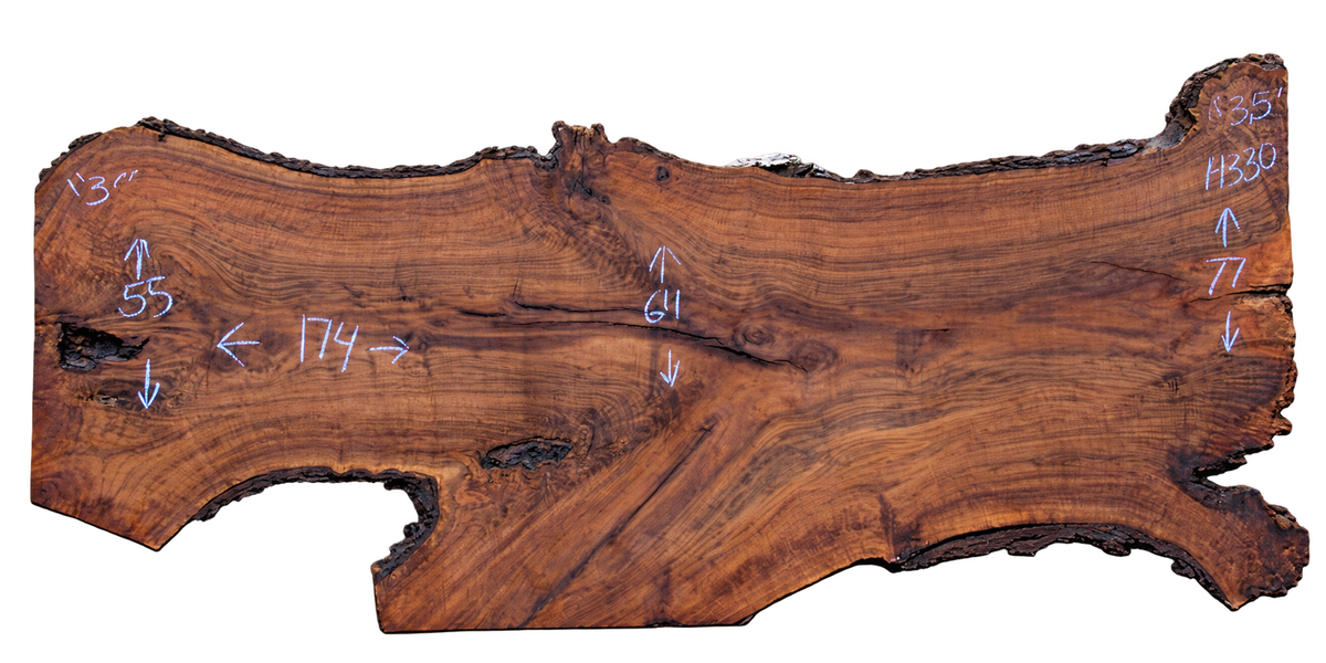 Claro Walnut 13/4 Live Edge #14330