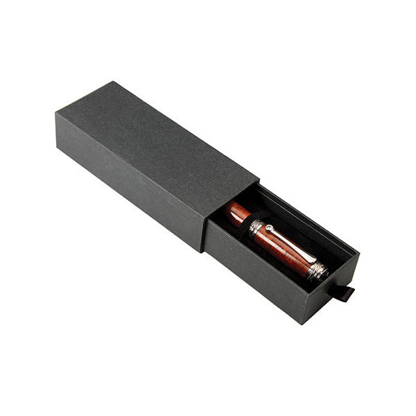 Deep pocket pen box with felt interior