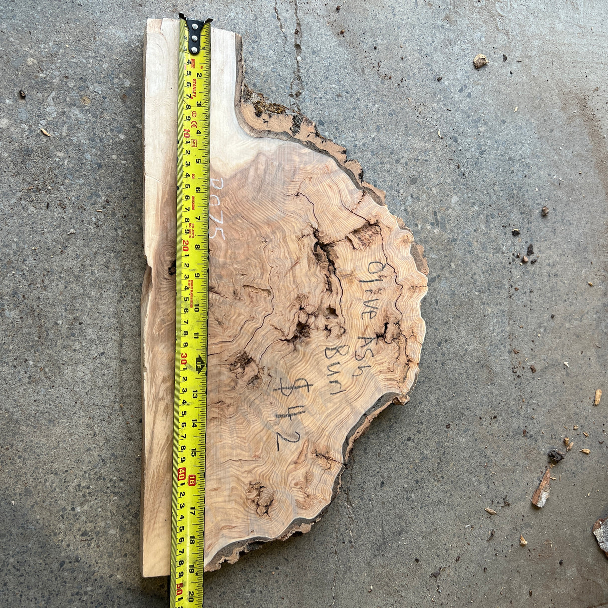 Olive Ash Burl 19”x10”x1”