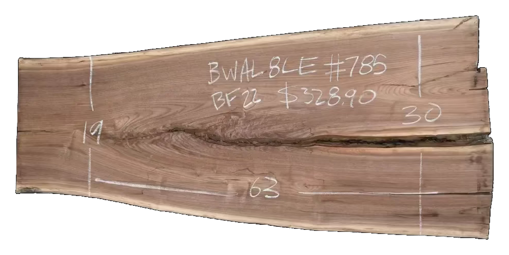 Black Walnut 8/4 Live Edge #785