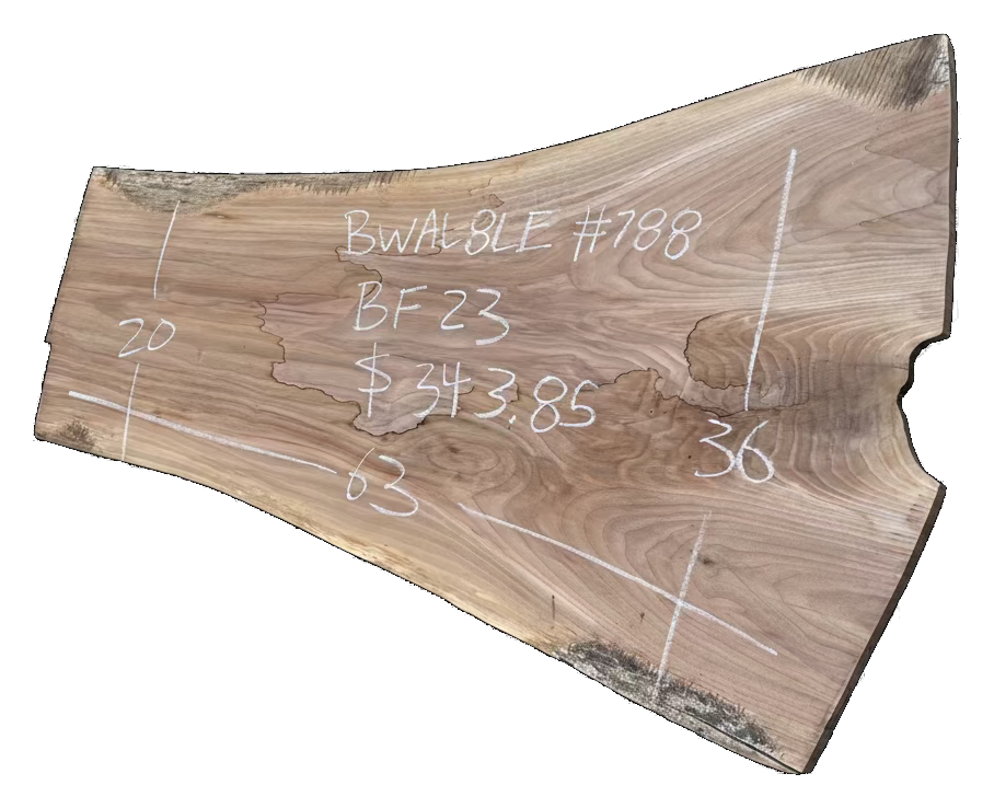 Black Walnut 8/4 Live Edge #788