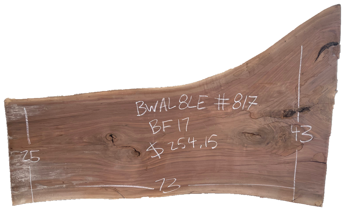 Black Walnut 8/4 Live Edge #817