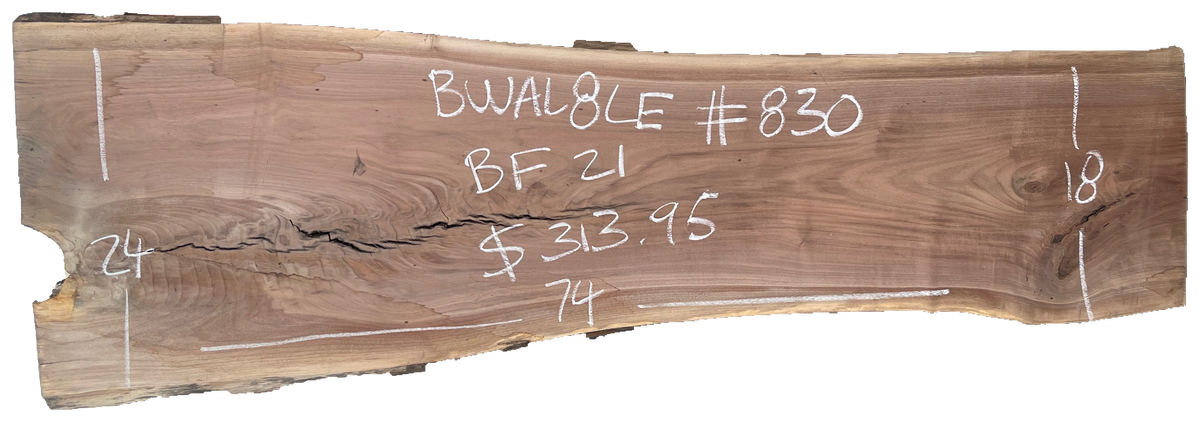 Black Walnut 8/4 Live Edge #830