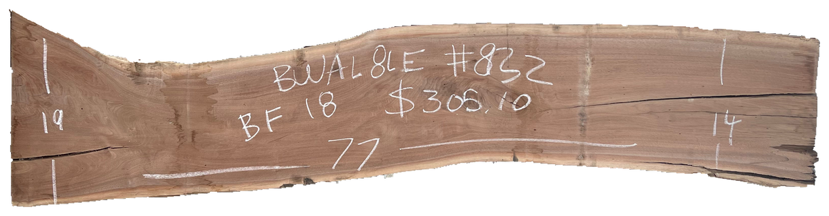 Black Walnut 8/4 Live Edge #832