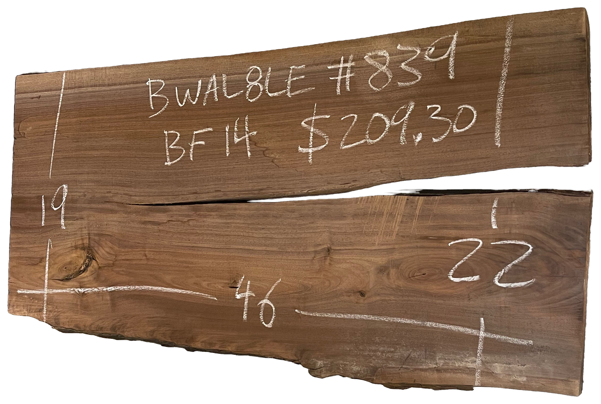 Black Walnut 8/4 Live Edge #839
