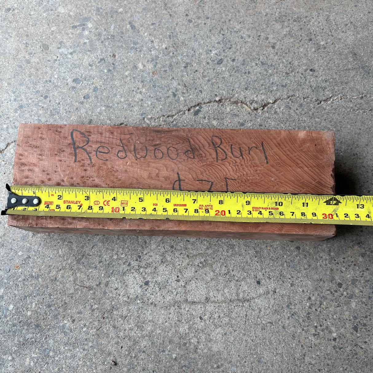 Redwood Burl 12”x4”x2”