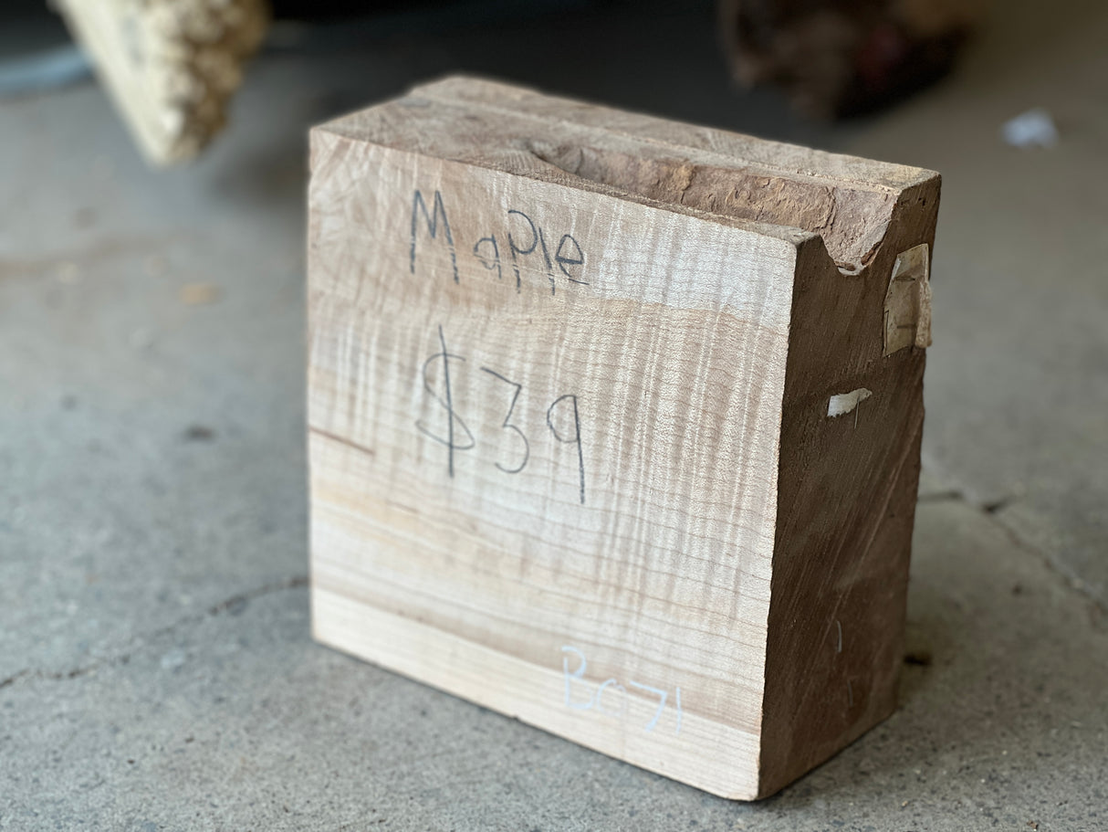 Figured Maple 8”x8”x3.25”