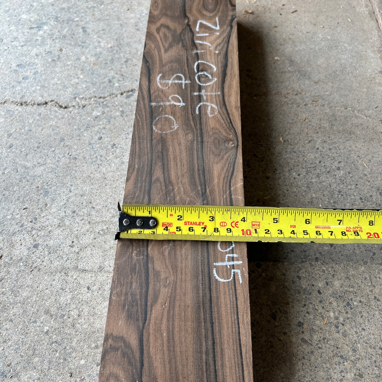 Ziricote 18”x4”x1.75”