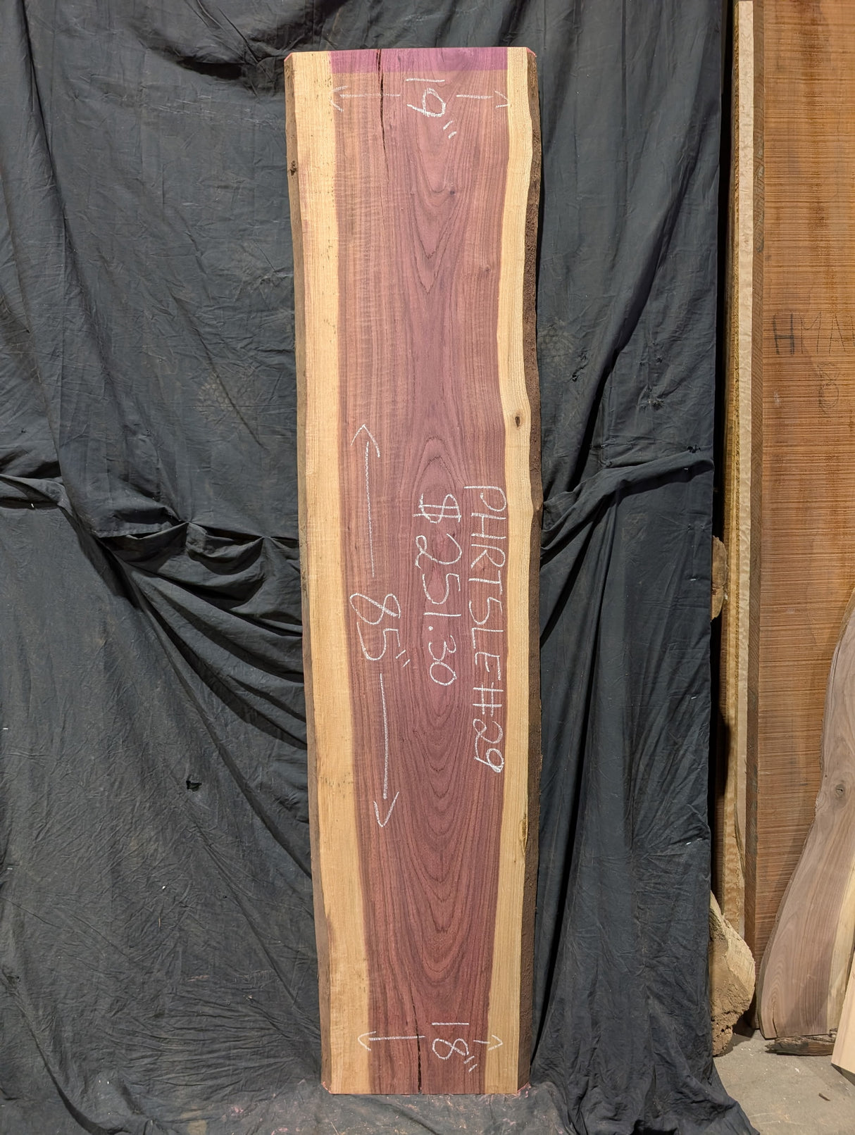 Purpleheart 5/4 Live Edge #029