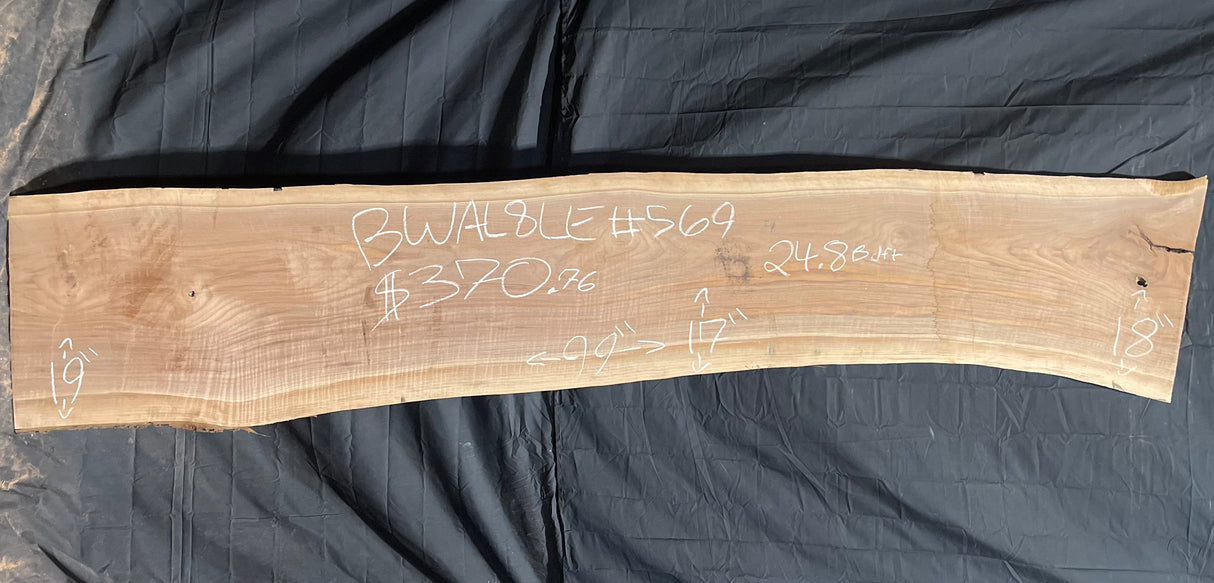 Black Walnut 8/4 Live Edge #569