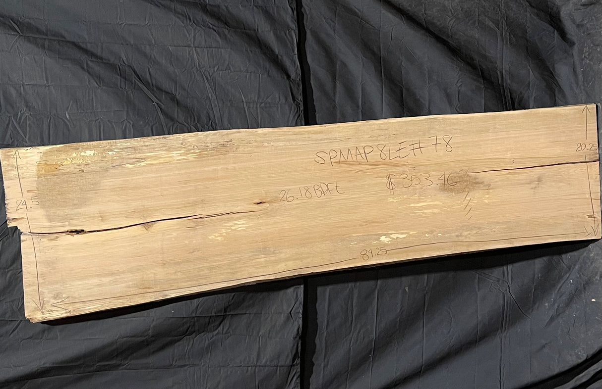Spalted Maple 8/4 Live Edge 078