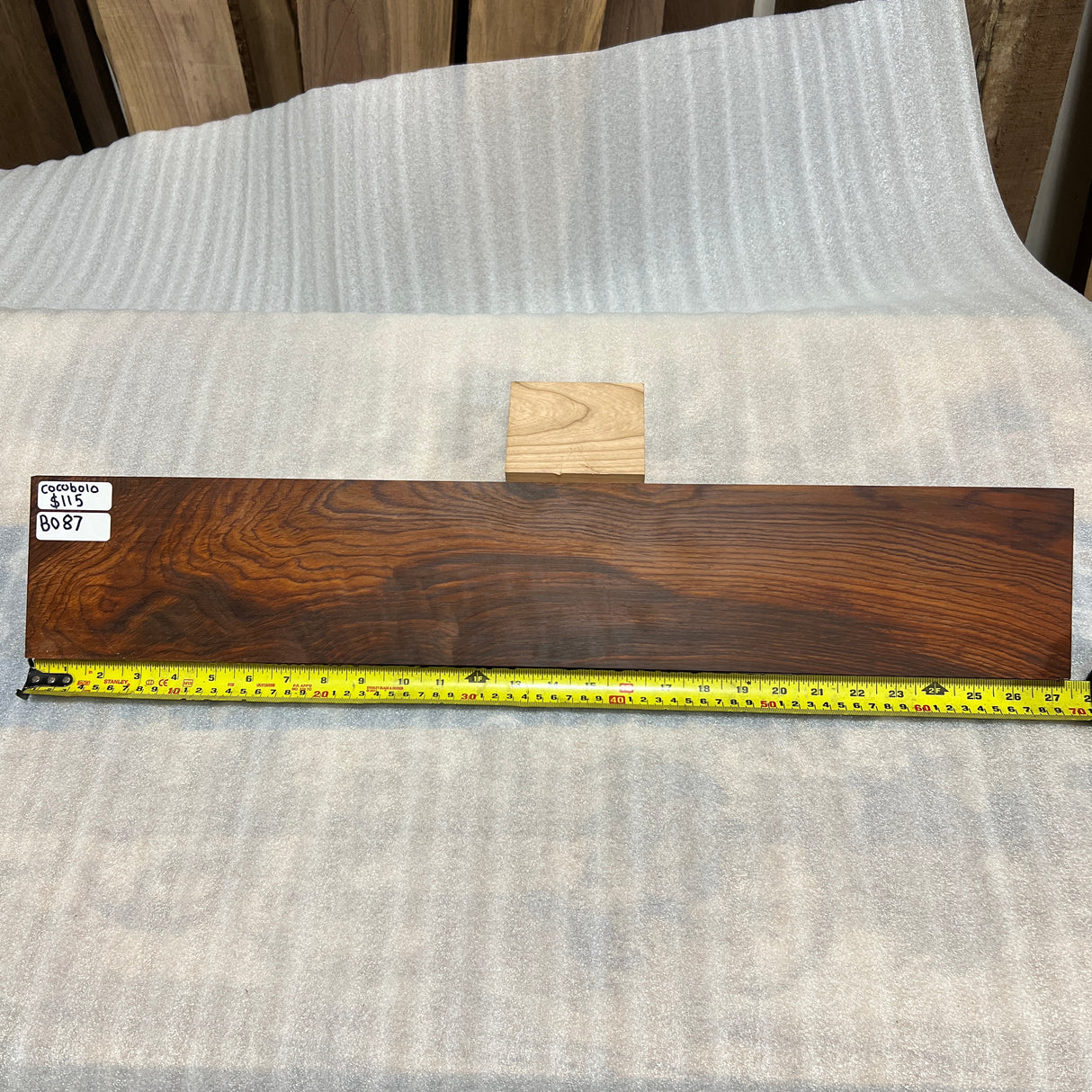 Cocobolo 27.25"x4.85"x1"