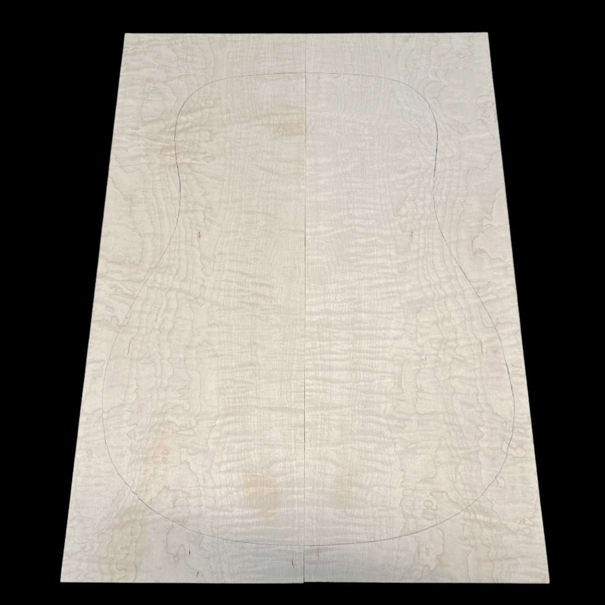 Hard Maple Acoustic Guitar Back Set #002