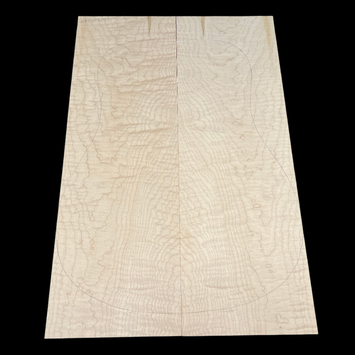 Hard Maple Acoustic Guitar Back Set #005