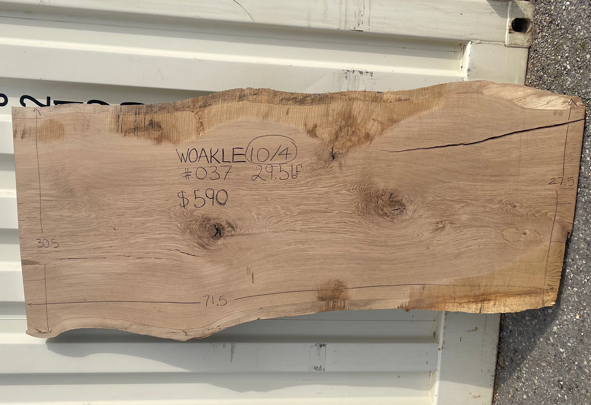 White Oak Live Edge #037
