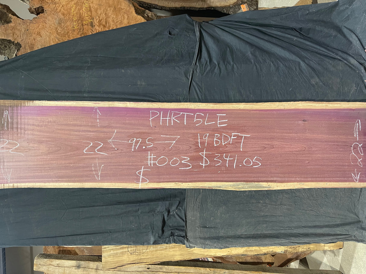 Purpleheart 5/4 Live Edge #003