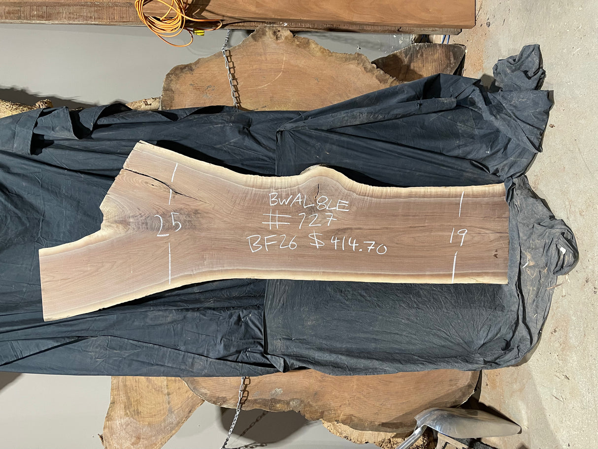Black Walnut 8/4 Live Edge #727
