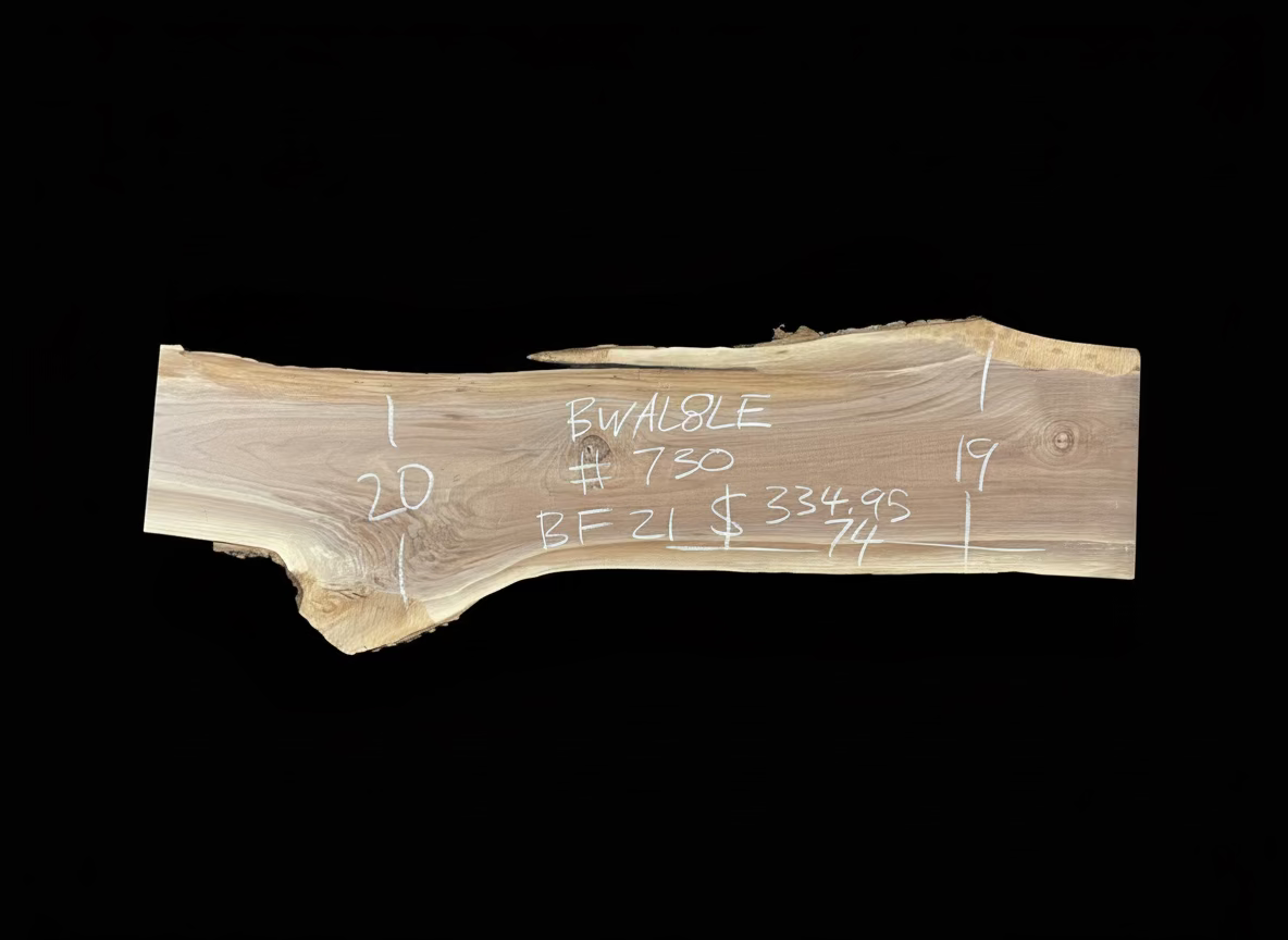 Black Walnut 8/4 Live Edge #730