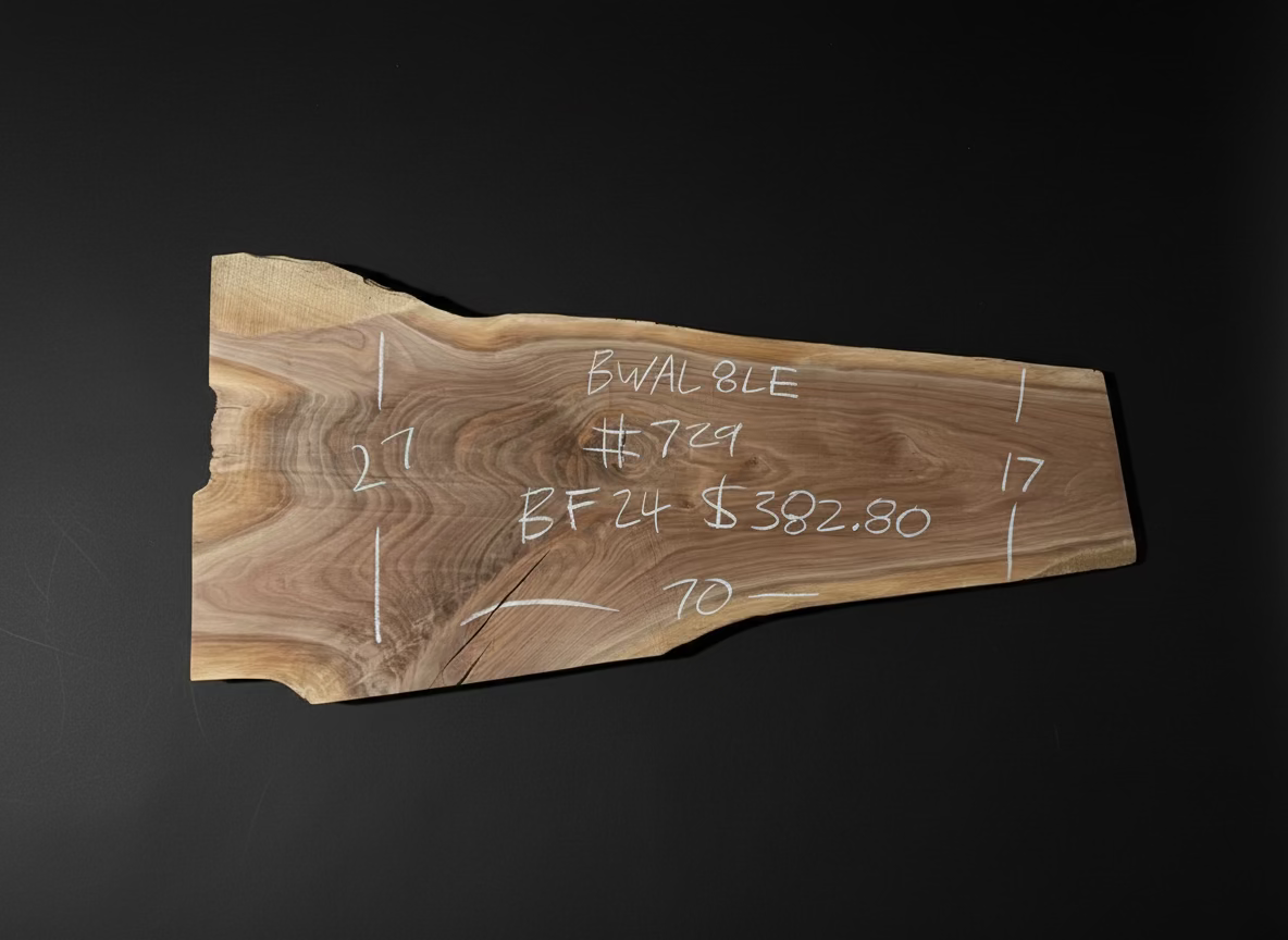Black Walnut 8/4 Live Edge #729