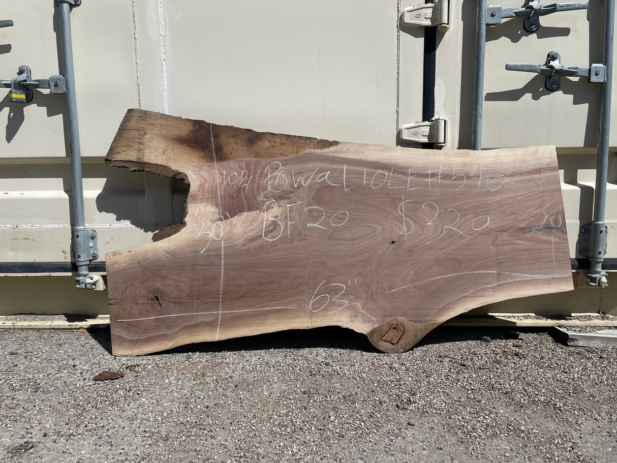 Black Walnut 10/4 Live Edge #546