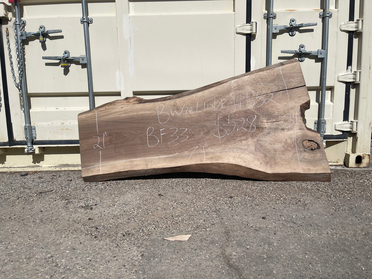 Black Walnut 10/4 Live Edge #552