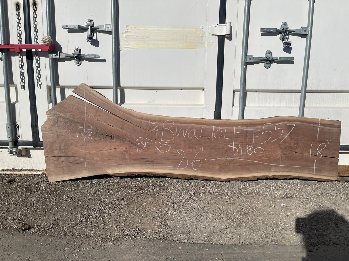 Black Walnut 10/4 Live Edge #557