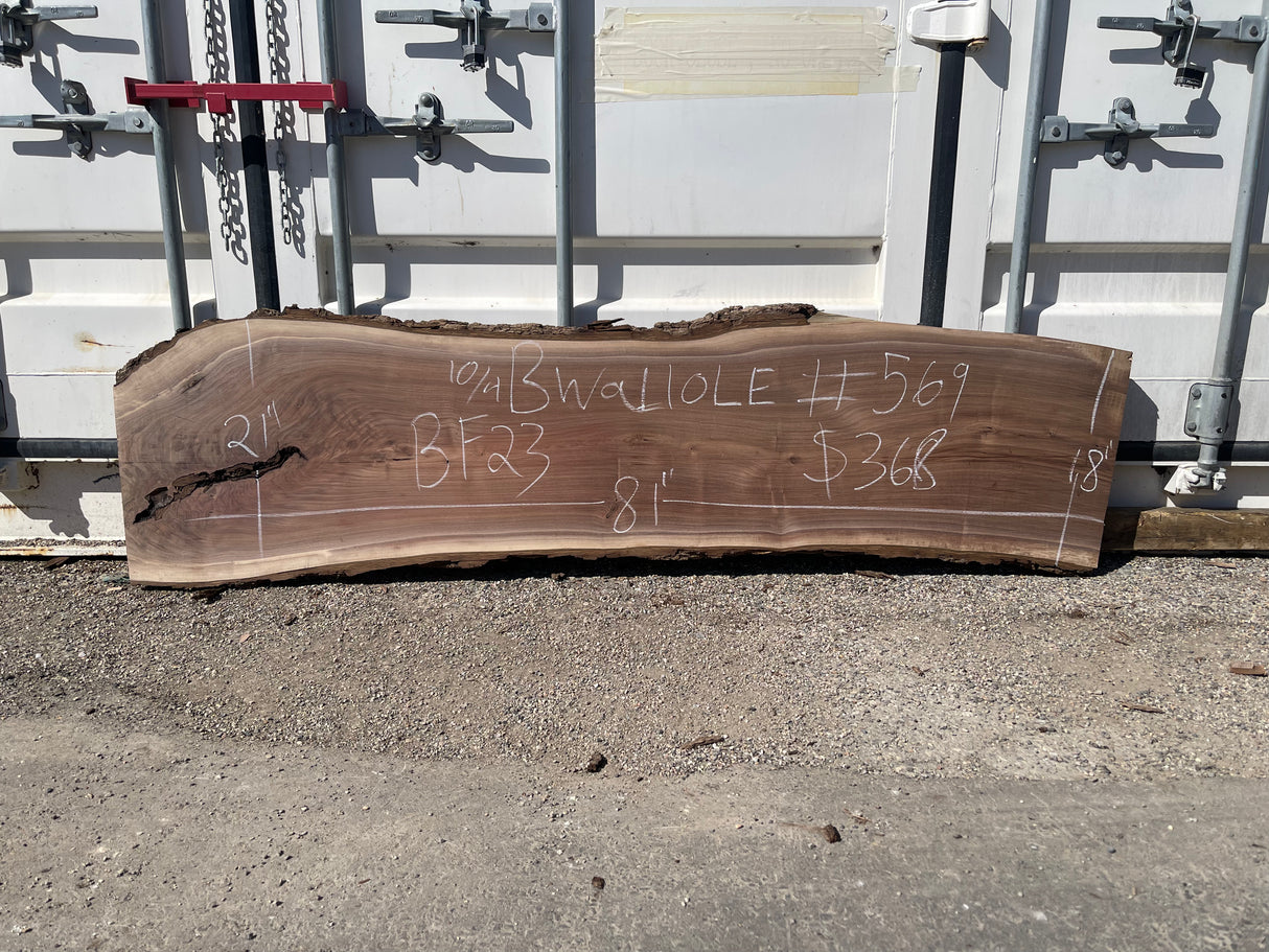 Black Walnut 10/4 Live Edge #569