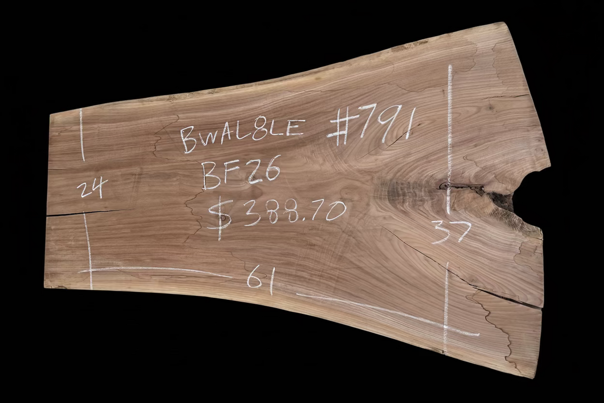 Black Walnut 8/4 Live Edge #791