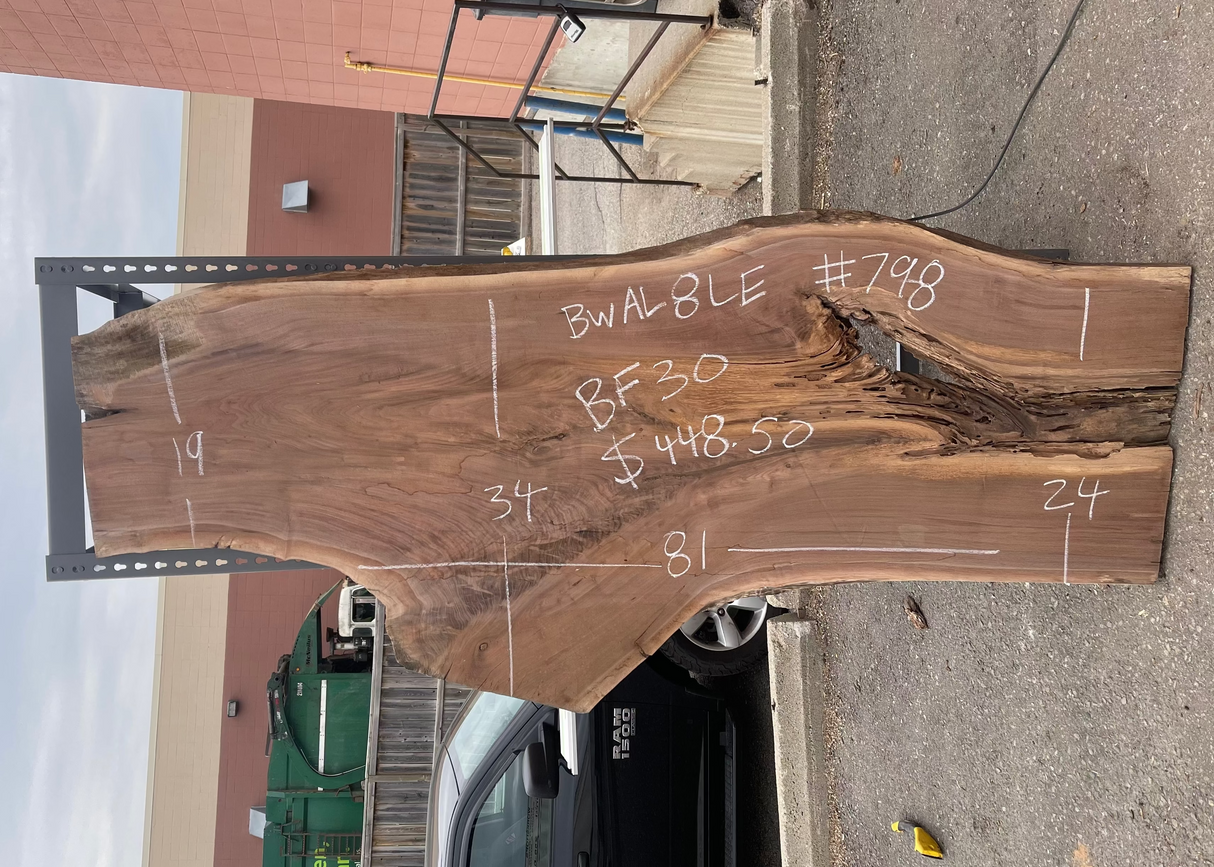 Black Walnut 8/4 Live Edge #798