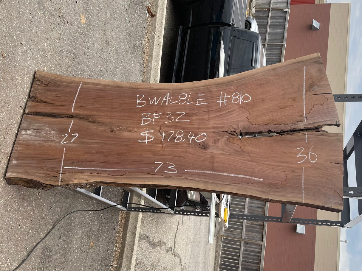 Black Walnut 8/4 Live Edge #810