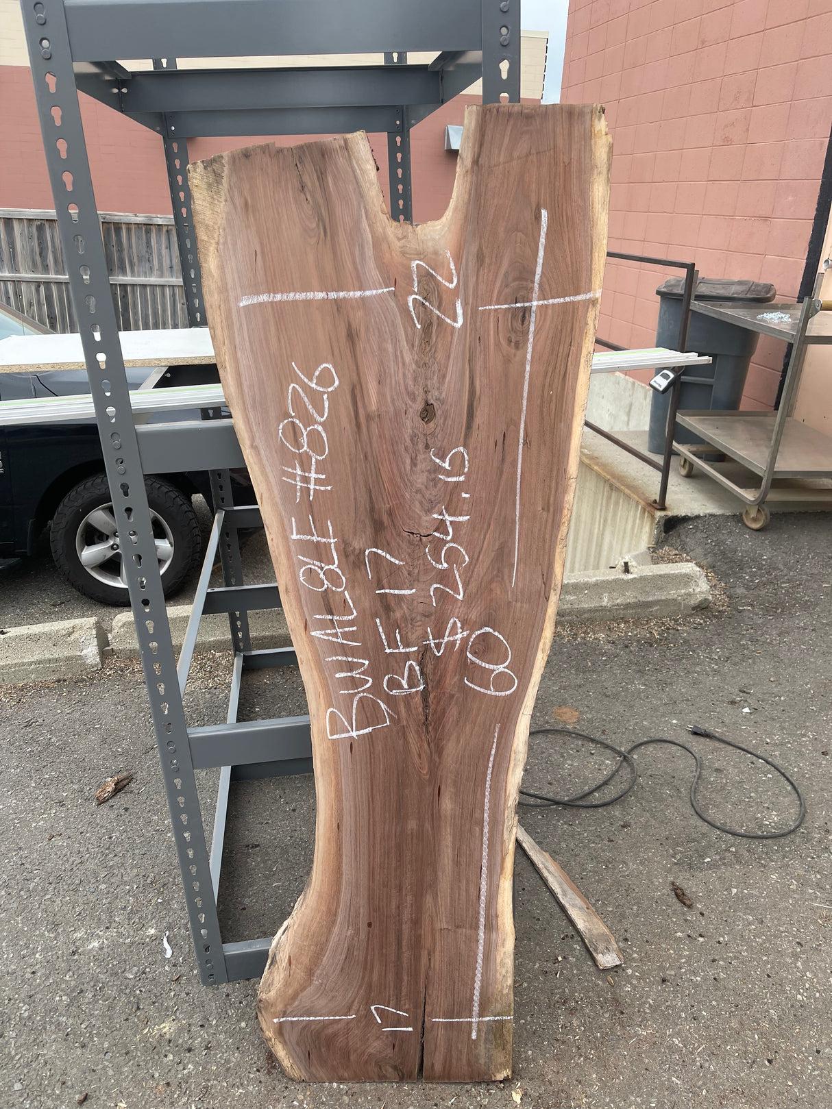 Black Walnut 8/4 Live Edge #826