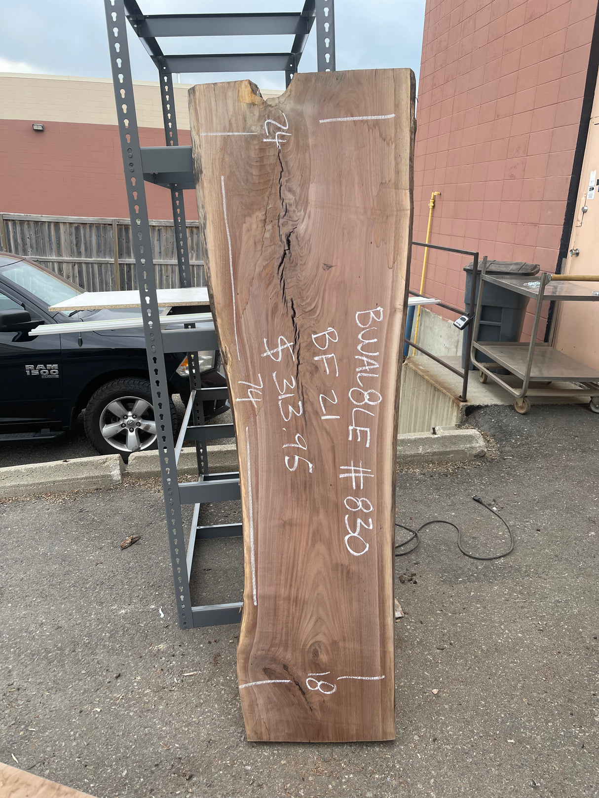 Black Walnut 8/4 Live Edge #830
