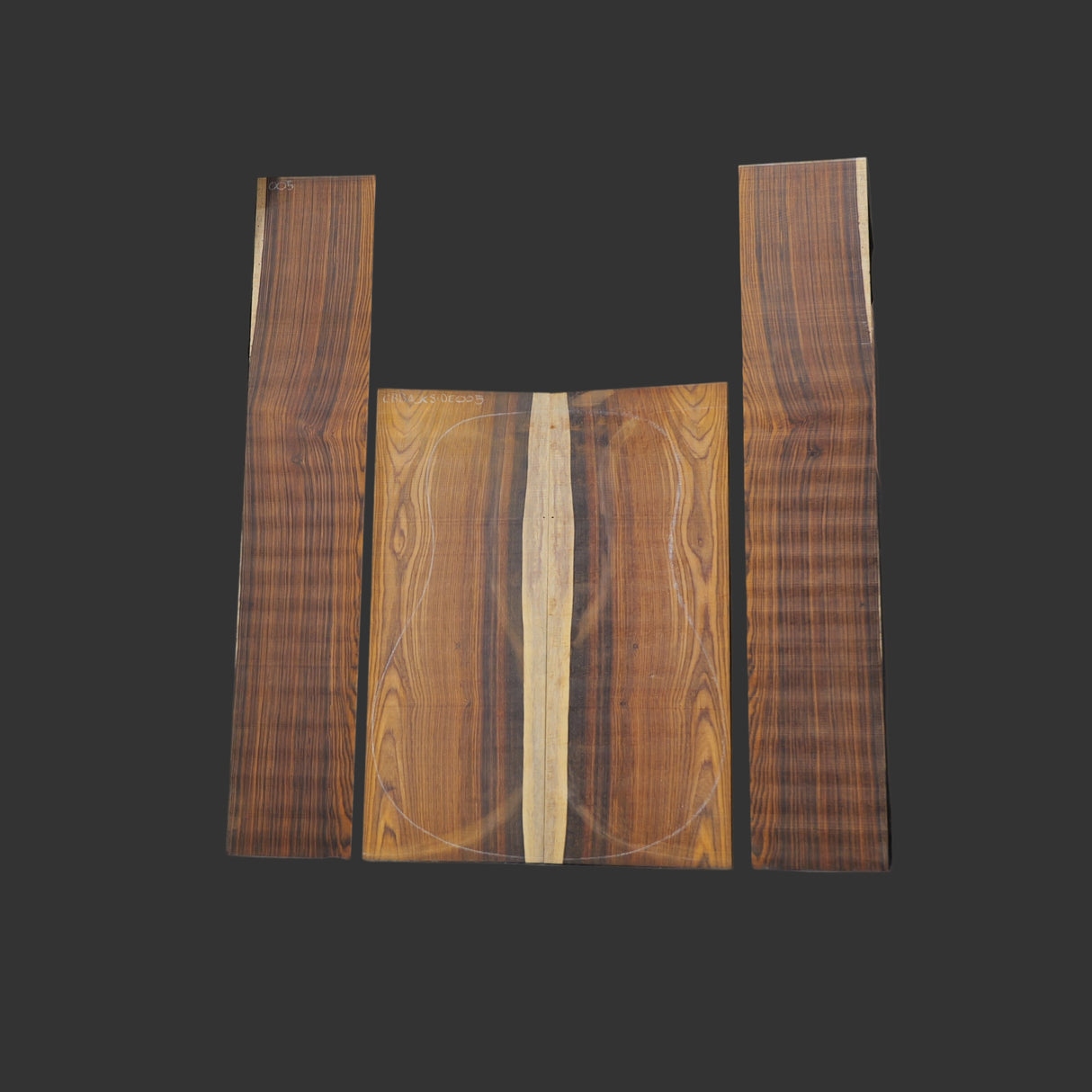 Cocobolo Acoustic Guitar Back and Side Set #005