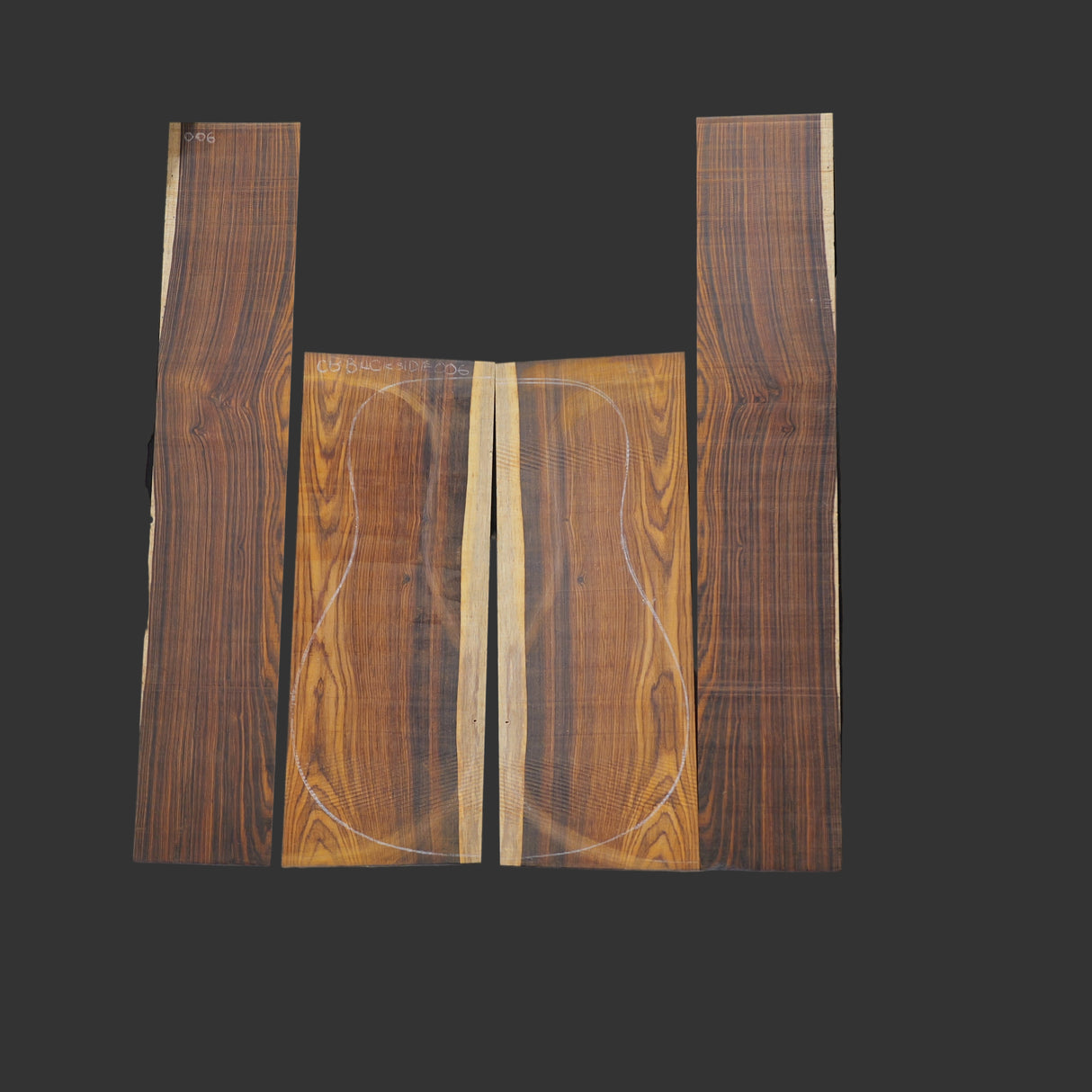 Cocobolo Acoustic Guitar Back and Side Set #006