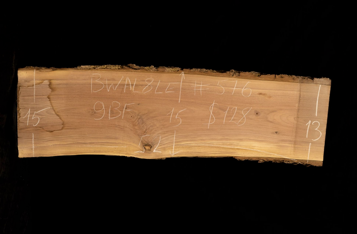 Black Walnut 8/4 Live Edge #576