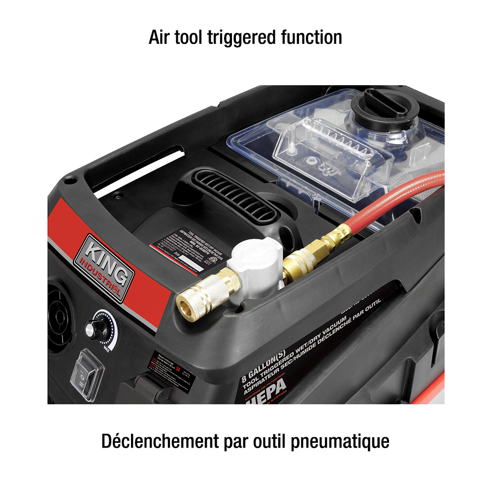 8 Gallon Tool Activated Wet/Dry Vacuum