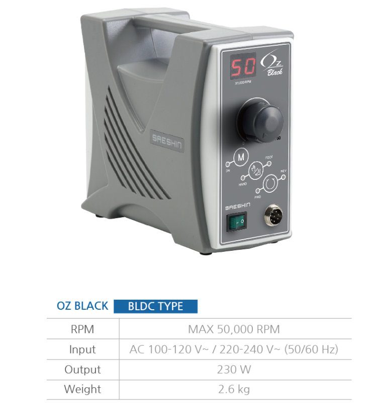 Oz Black Micro Motor Hand Piece Set