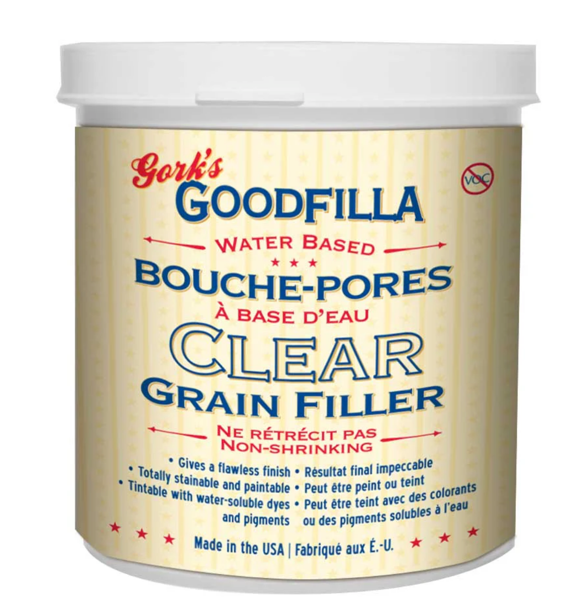 Clear Water-Based Grain & Pore Filler