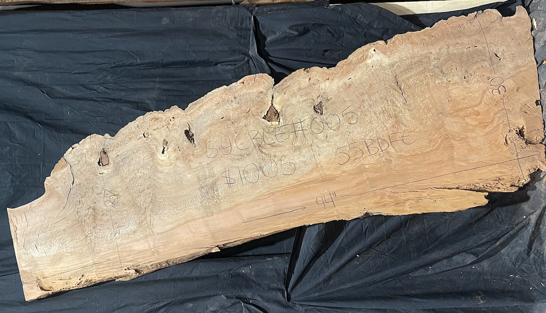 Sycamore Burl 12/4 Live Edge #005
