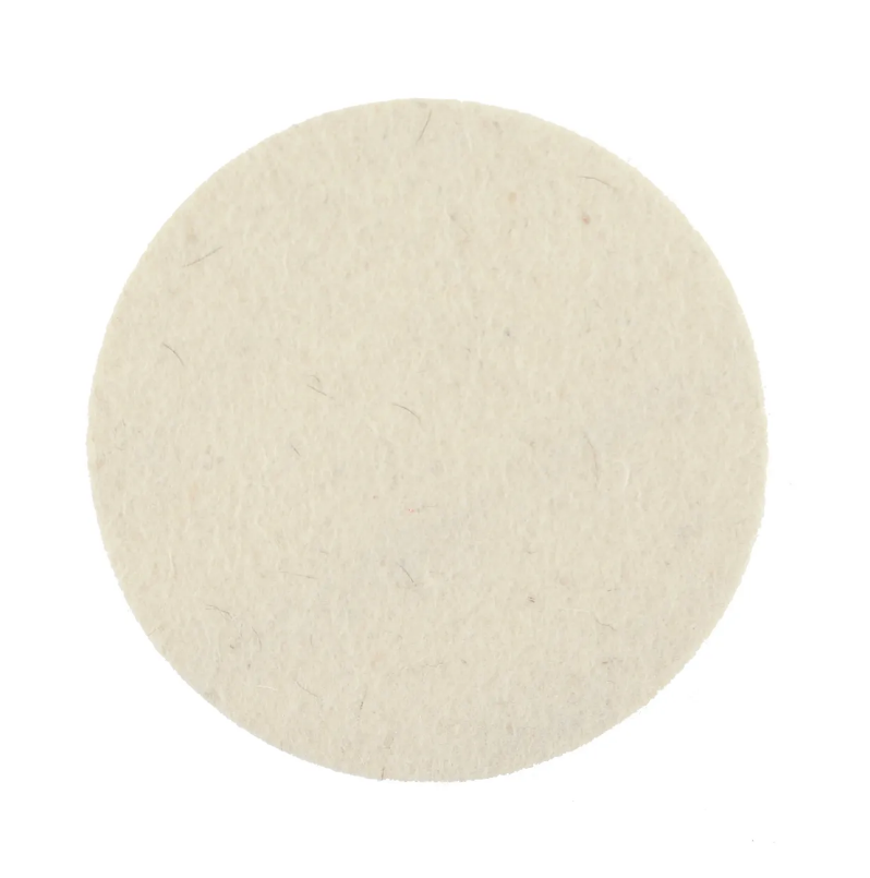 Felt Polishing Pad 5" x 1/4" White, High Density, 2 pack