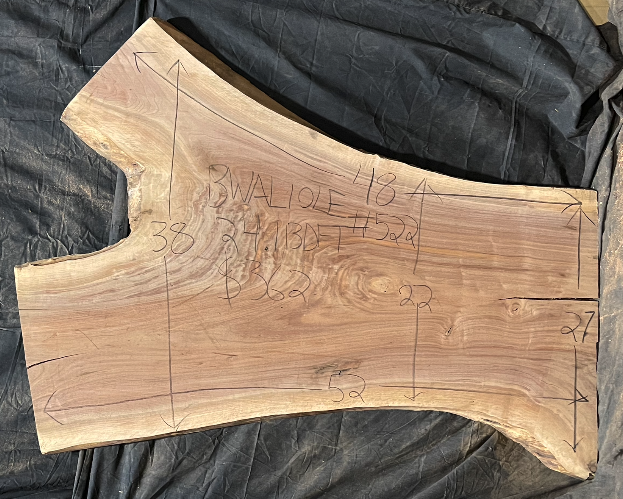 Black Walnut 10/4 Live Edge #522